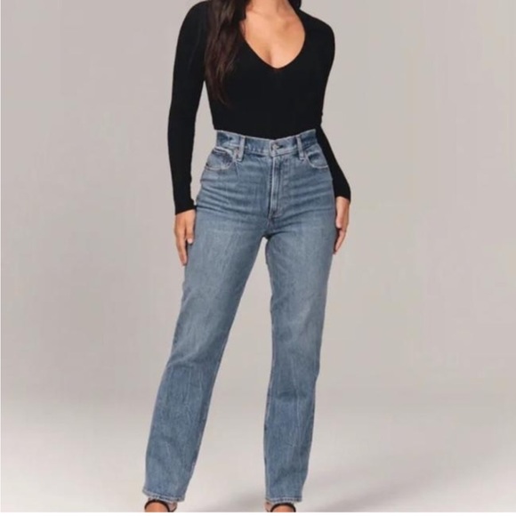 Abercrombie & Fitch Denim - Abercrombie 90s high rise straight leg jeans